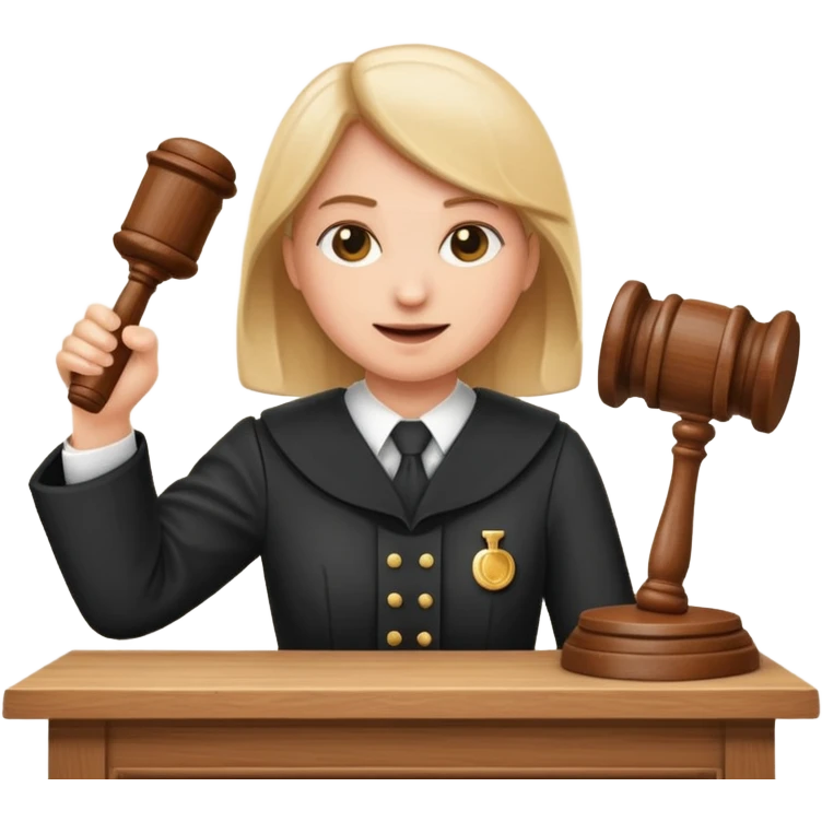draw an emoji of a judge banging a gavel on the table  emoji