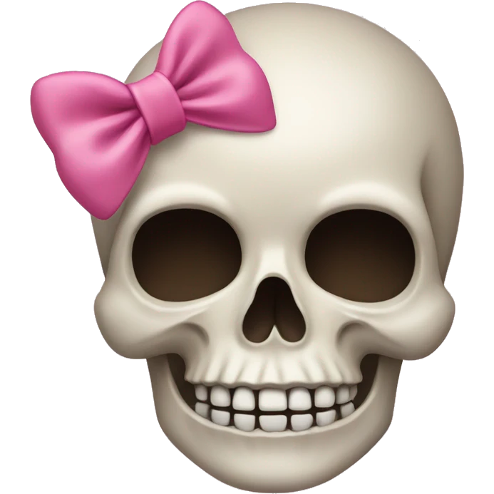 Skull with a pink bow emoji