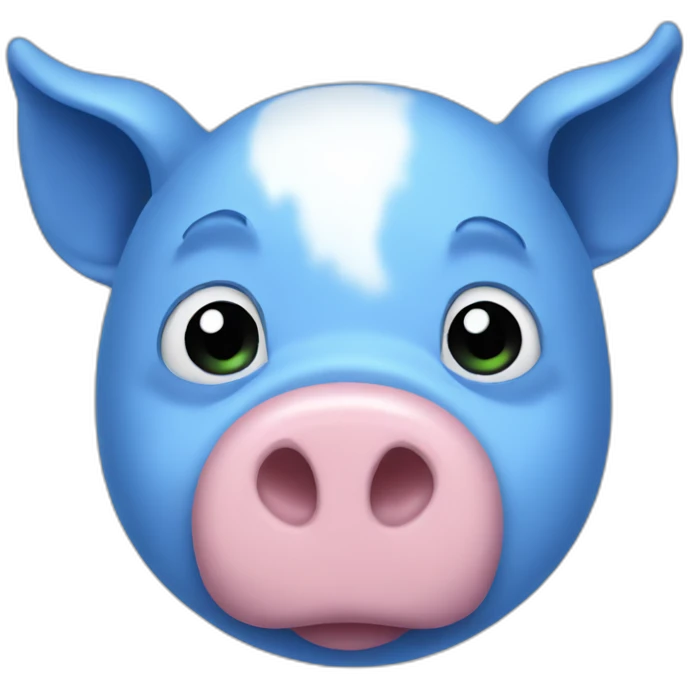 Blue pig emoji
