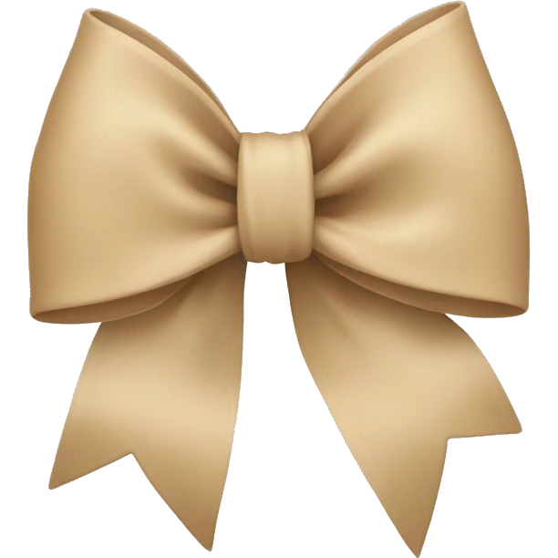 beige bow emoji