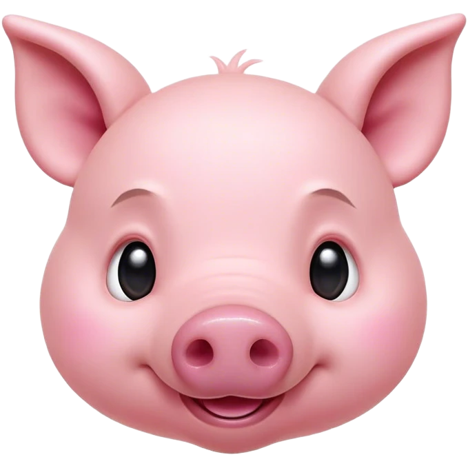 Cinematic Comical Piglet Portrait Emoji, Head tilted dramatically with an exaggeratedly amused expression, featuring a strikingly soft rosy-pink hide with a tiny, playful snout, wide, expressive beady eyes filled with playful disbelief, Simplified yet hilariously expressive features, highly detailed, glowing with a slightly sassy glow, high shine, dramatic yet playful, stylized with an air of cheeky mischief, bright and endearing, soft glowing outline, capturing the essence of a spirited and over-the-top piglet, so meme-worthy it feels like it could squeal its way into internet fame instantly! emoji