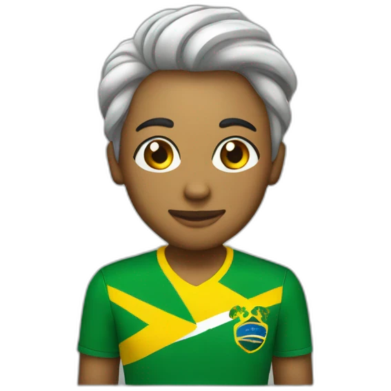 Vira lata com a camisa do Brasil emoji