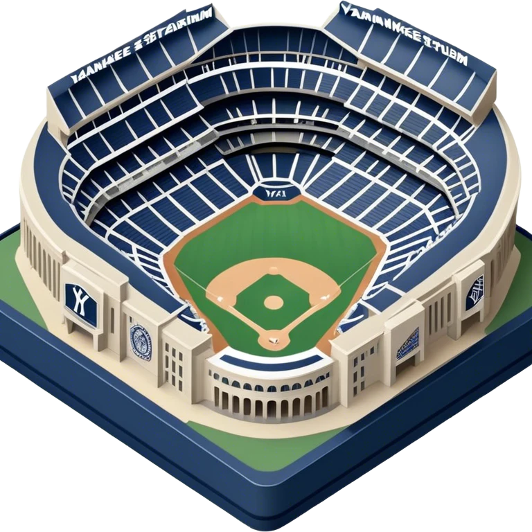 Yankee stadium exterior isometric emoji