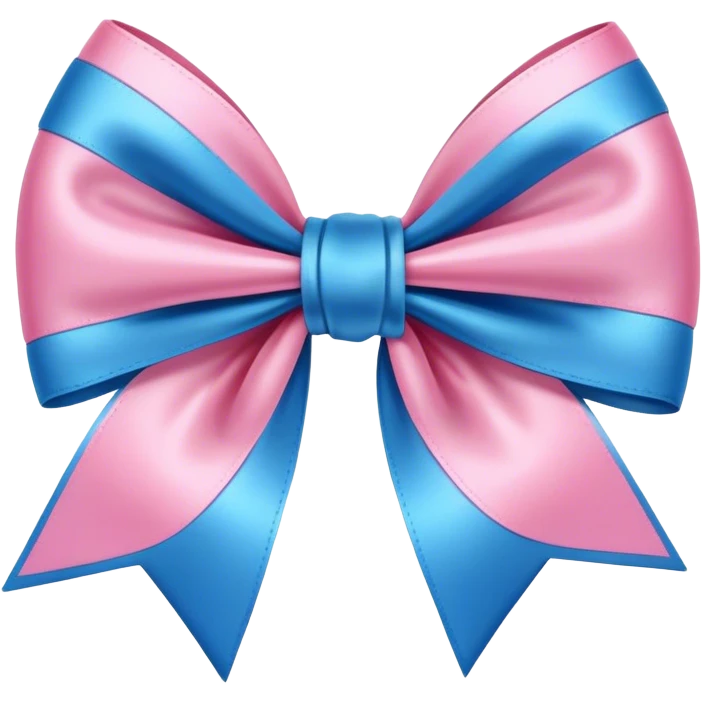 beautiful pink and blue bow emoji