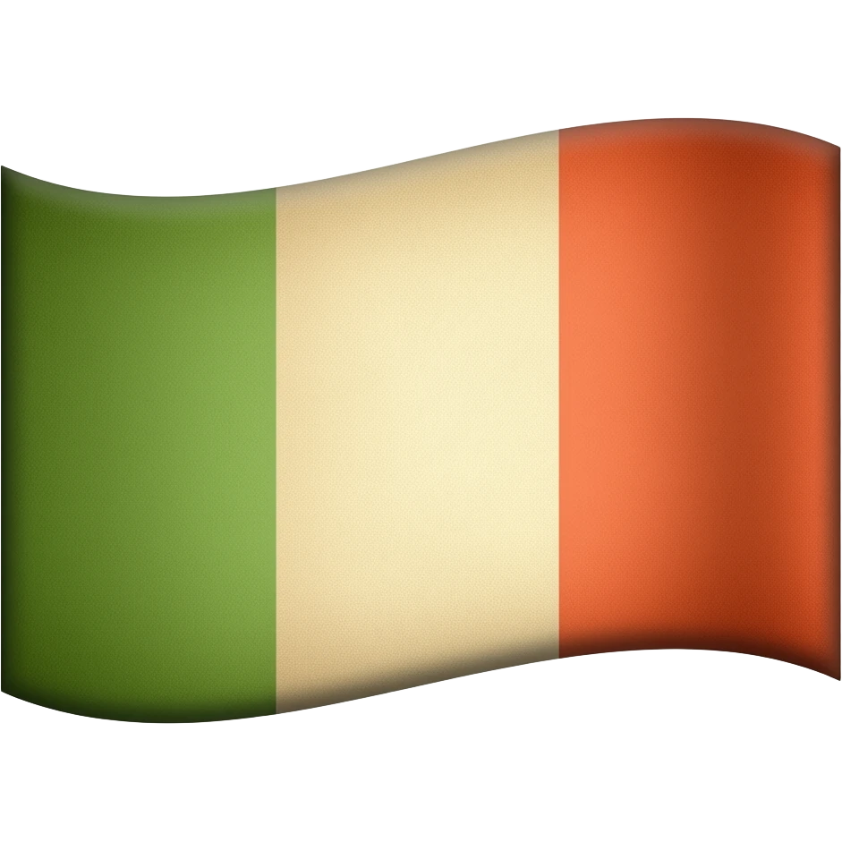 Rustic faded vintage gold Italian flag emoji