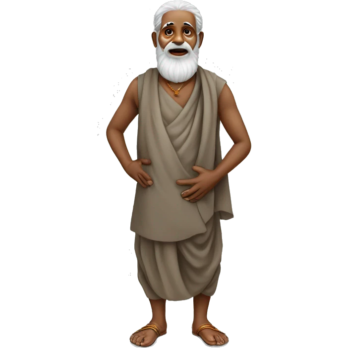 Tamil Old man Guruji Full body emoji