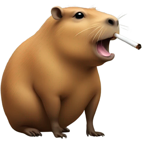 Capybara smoking emoji