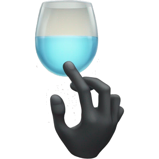 A hand dies as if it had a glass in its hand emoji