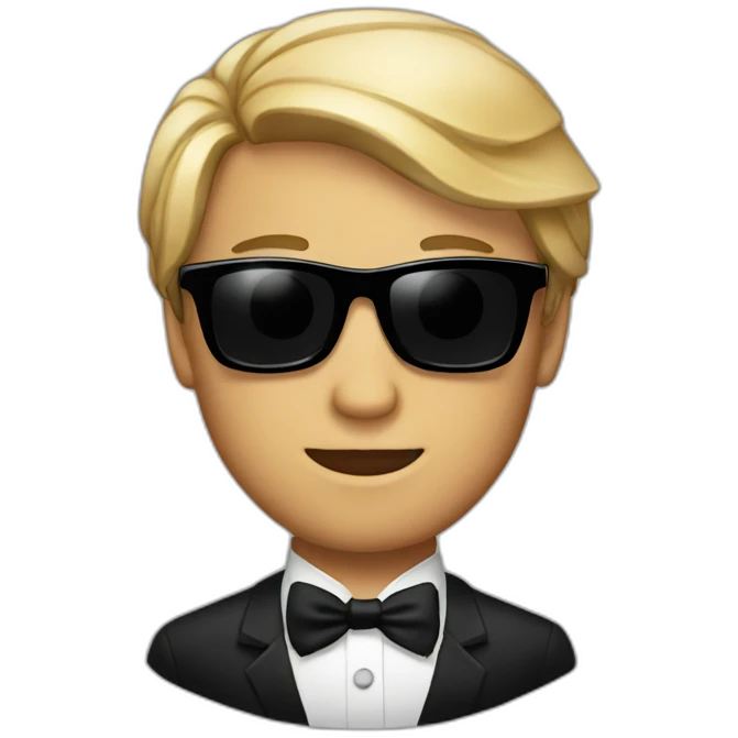 Man with tuxedo and dark sunglasses emoji