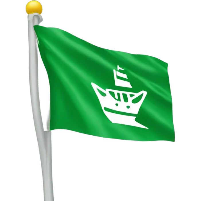 Green flag written hms  emoji