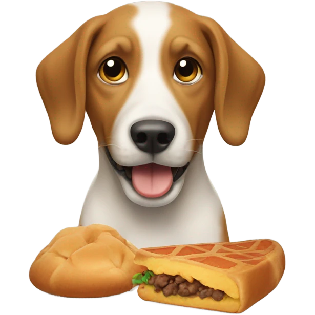 dog eating it's dinner emoji