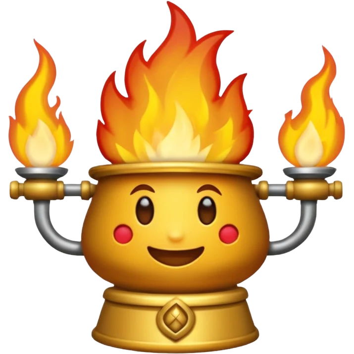 Coroa pegando fogo emoji