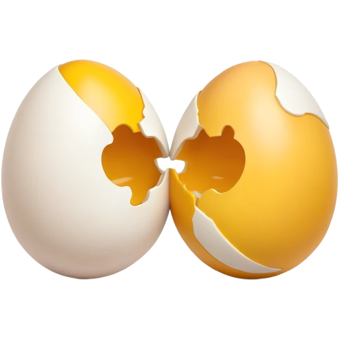 2 eggs are wrestling with each other emoji