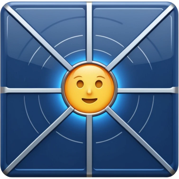 two dimensional solar panel emoji