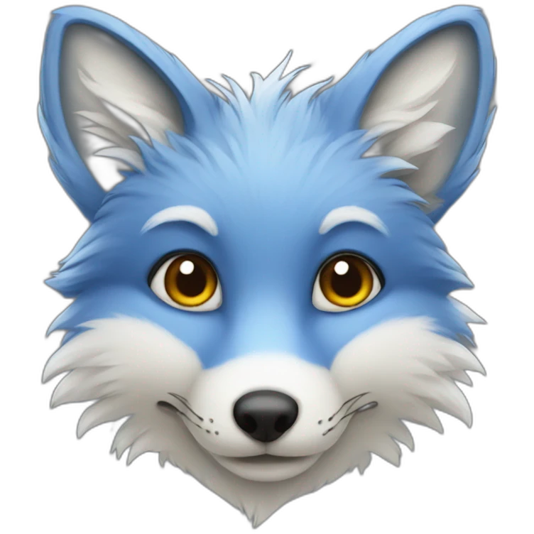 blue furry fox emoji