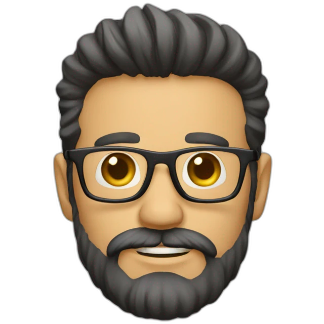 hombre gafas barba  emoji