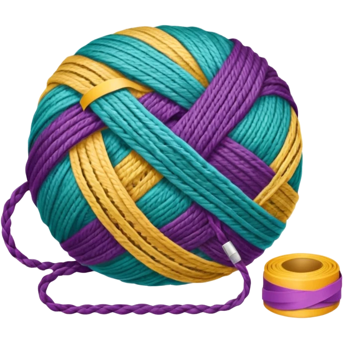ball of knitting thread with tape emoji