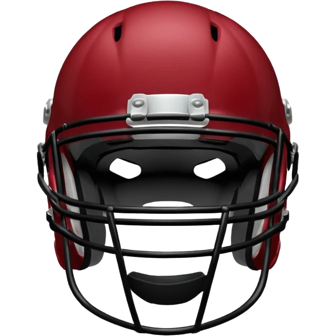 college football player helmets dark red  emoji