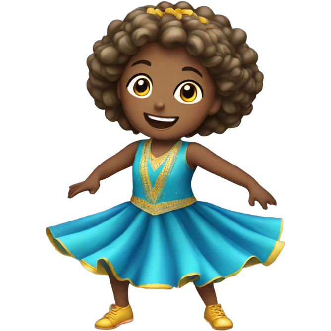 Kids in a dance competition  emoji