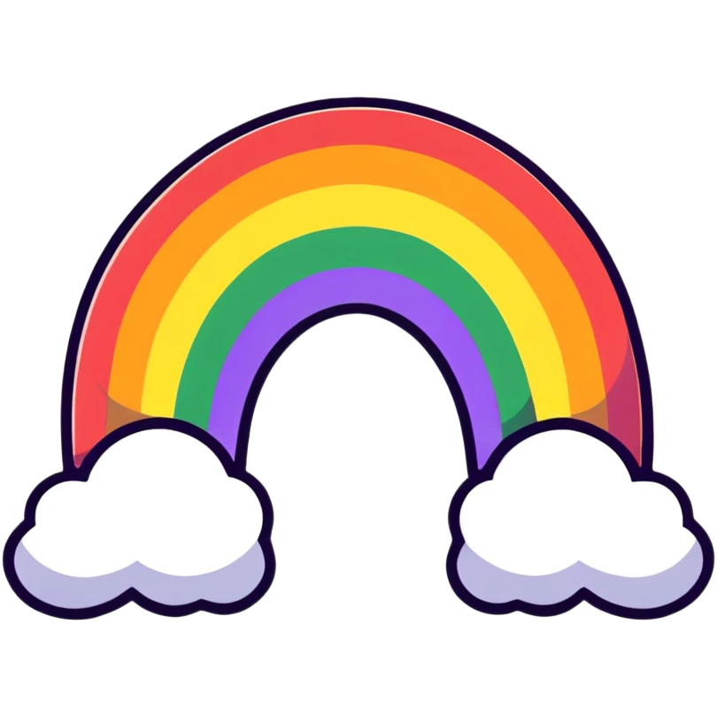 Rainbow pride symbol emoji