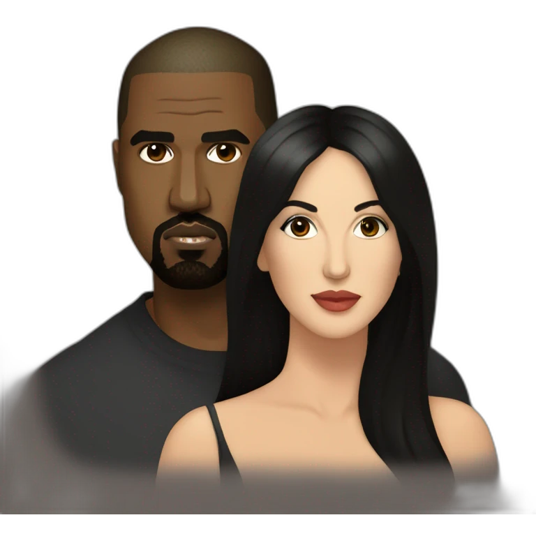 Kanye west and Monica bellucci  emoji
