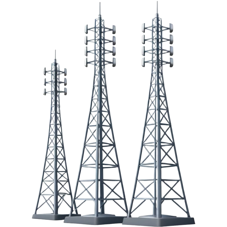 3 TORRES DE ANTENA DE ESTAÇÃO RÁDIO BASE emoji