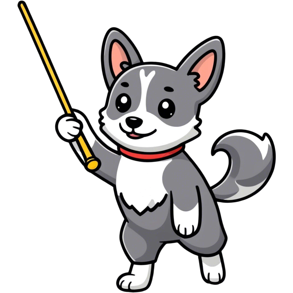 Dog with a wand emoji