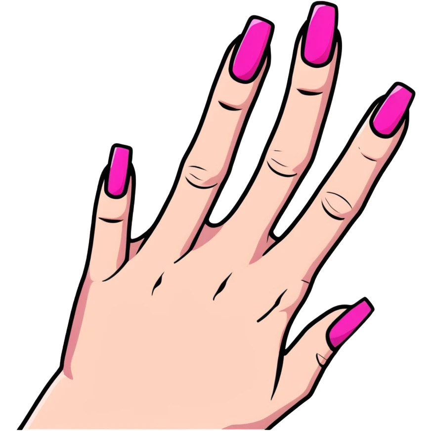 pink gothic nails emoji