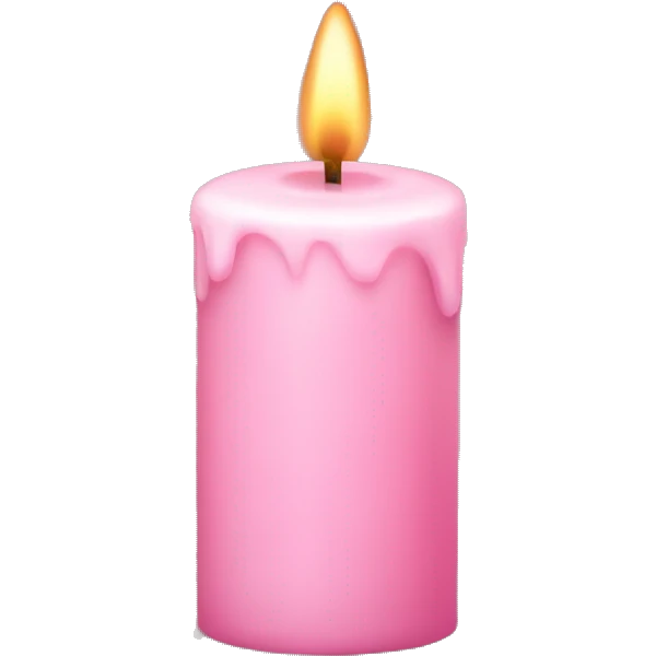 light pink candle emoji