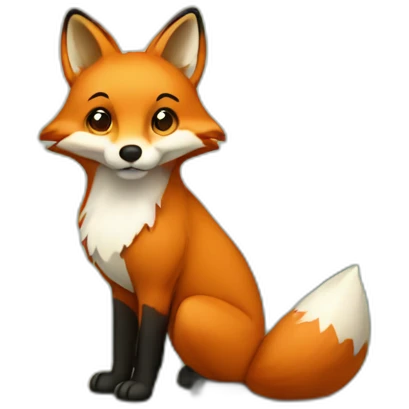 fox in forest emoji