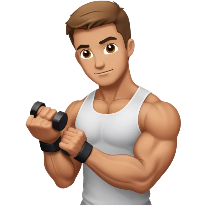 man weighted wrist curl emoji