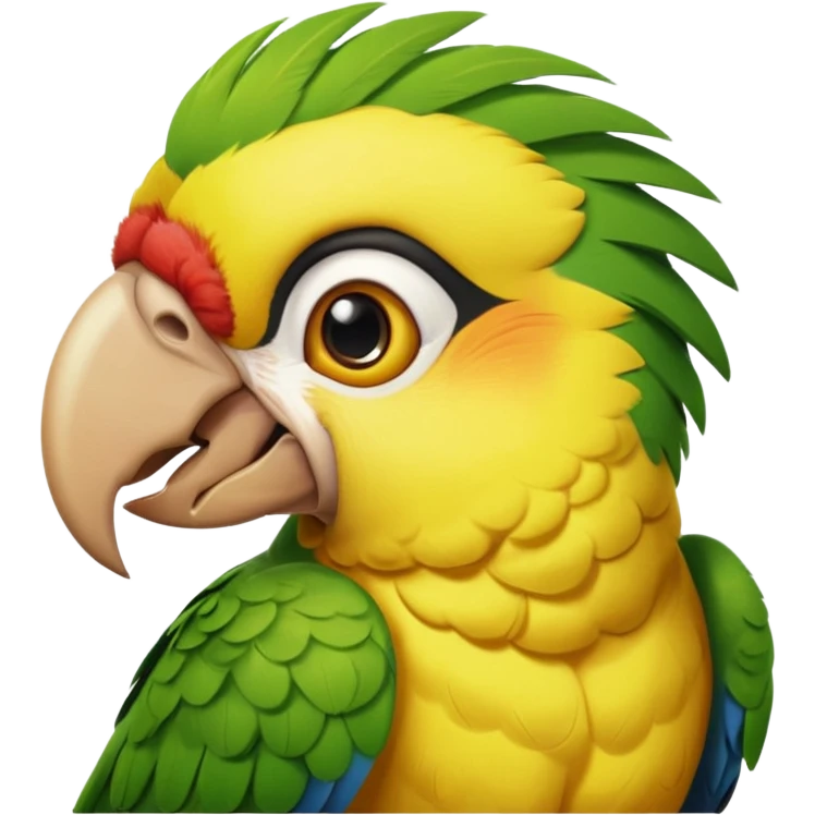 funny parrot winking emoji