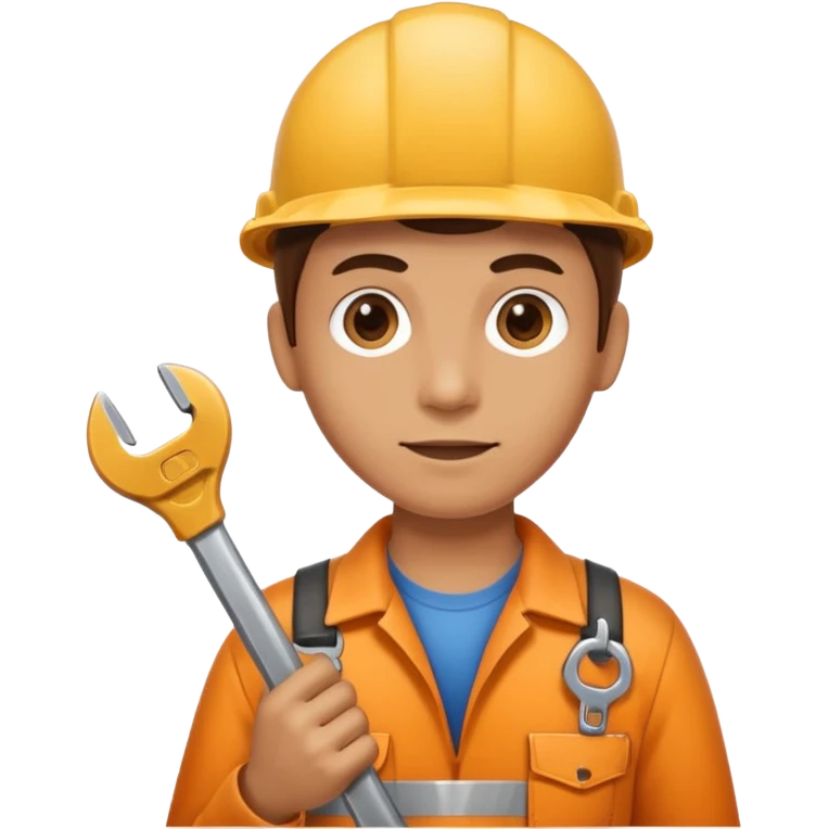 Person holding wrench  emoji