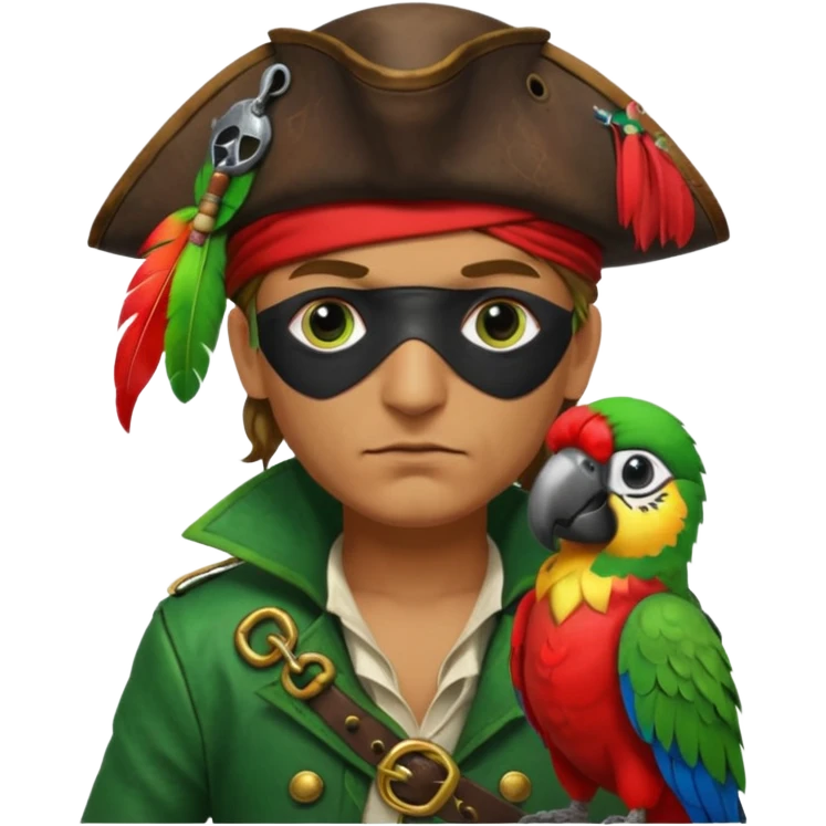 pirate and parrot emoji