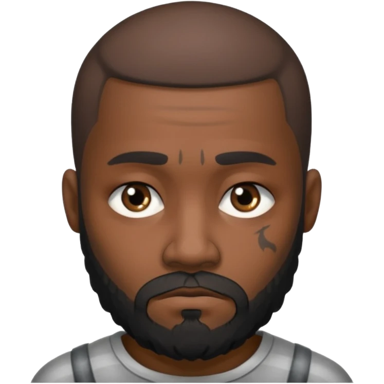 sad black tattooed bearded male prisoner emoji