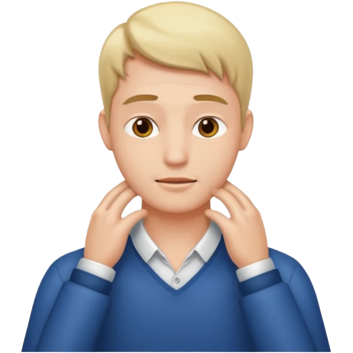  person with hands on his neck emoji