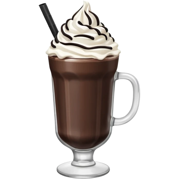 oreo milkshake in a glass emoji