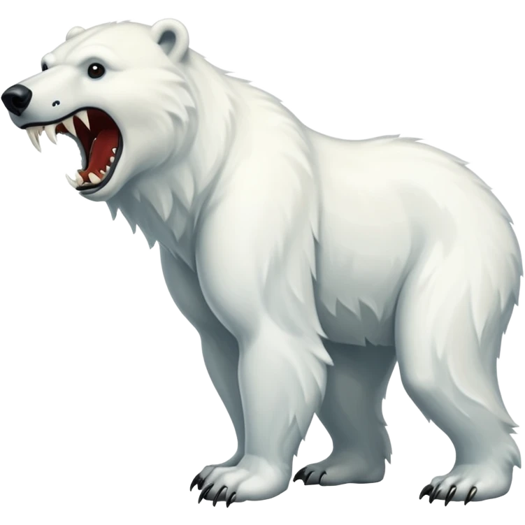 Sabertoothed polar bear with a wolf’s tail  emoji