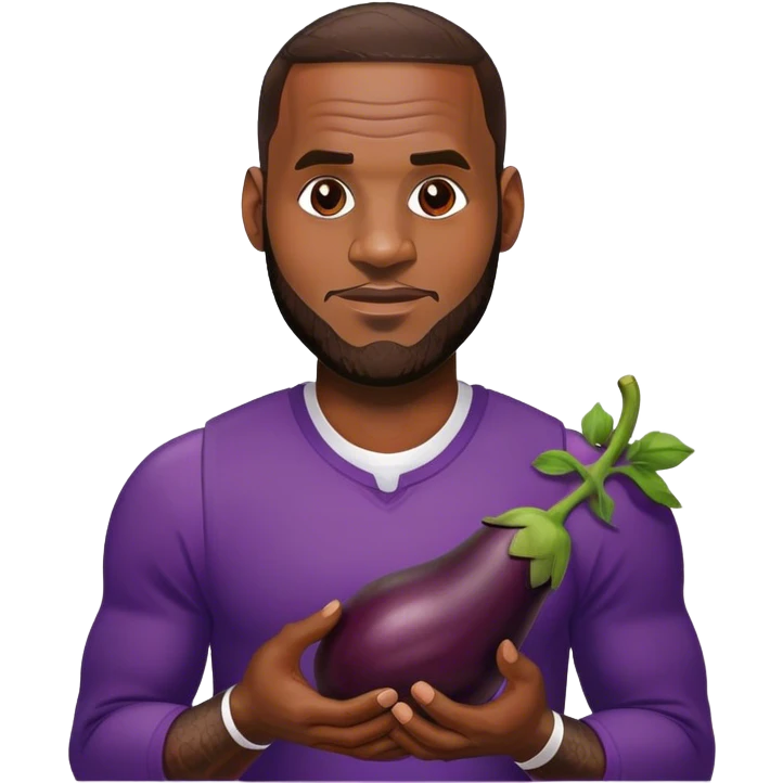 LeBron with an eggplant emoji