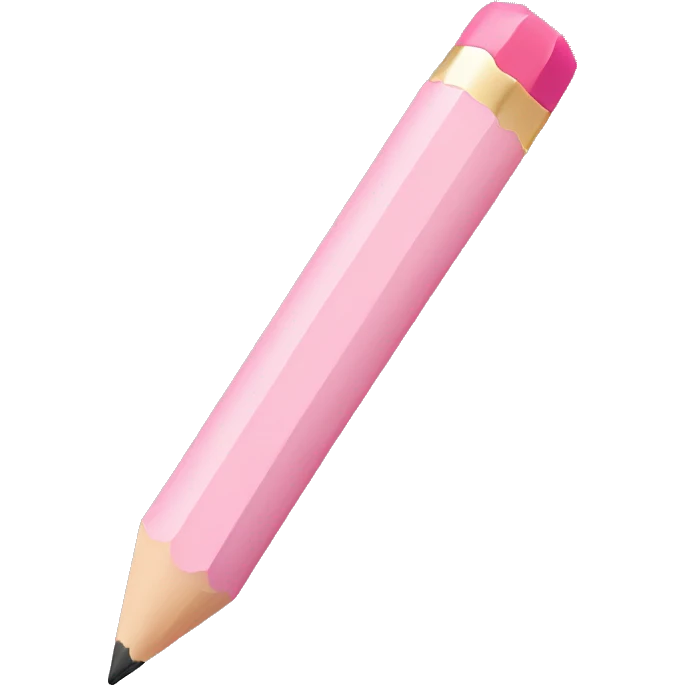 pastel pink pencil emoji