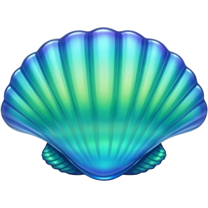 green blue crystal clam emoji