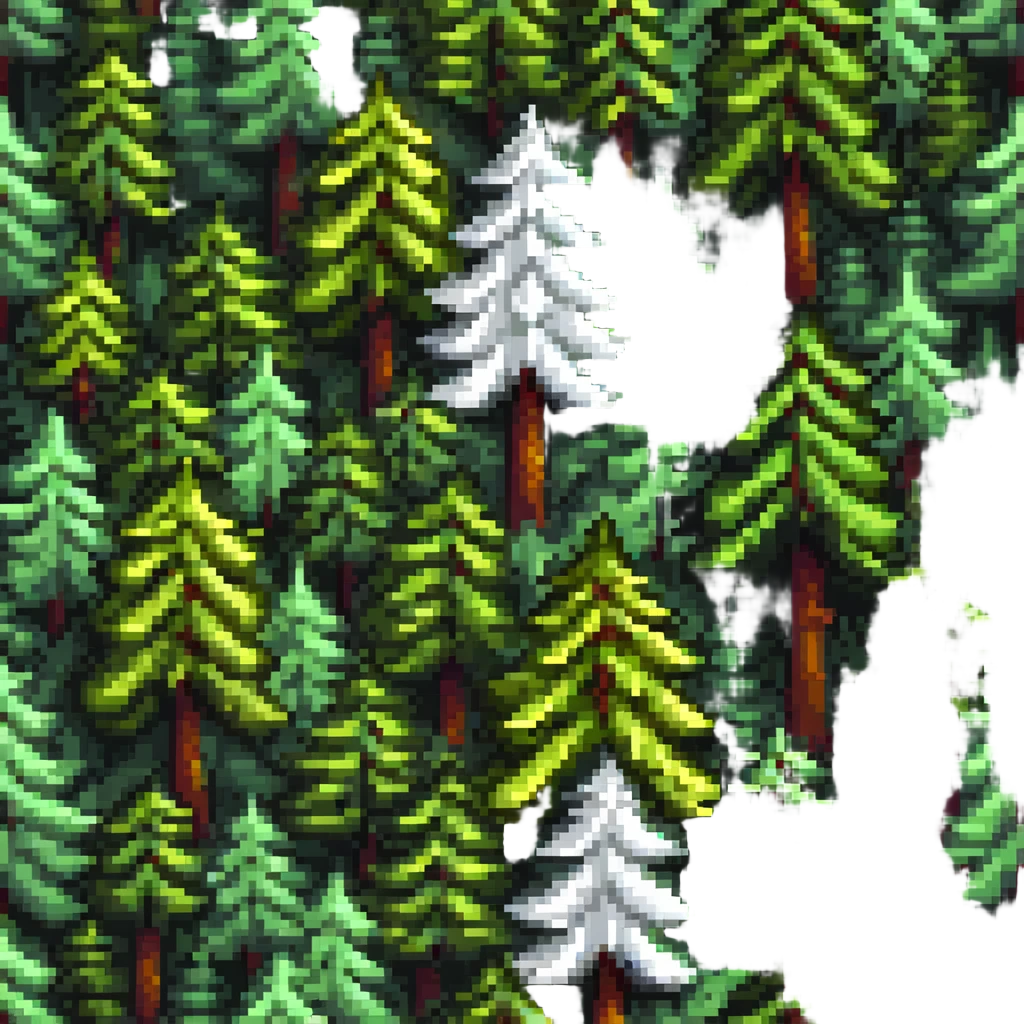 dense forest of spruce trees emoji