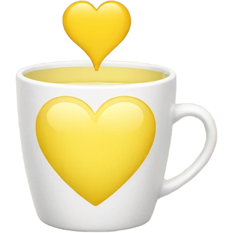 Light yellow heart mug emoji