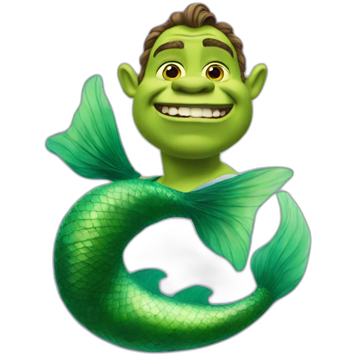 Shrek the mermaid emoji