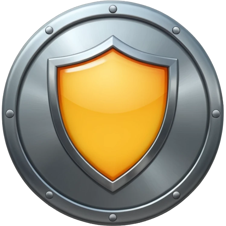 shiny steel shield emoji