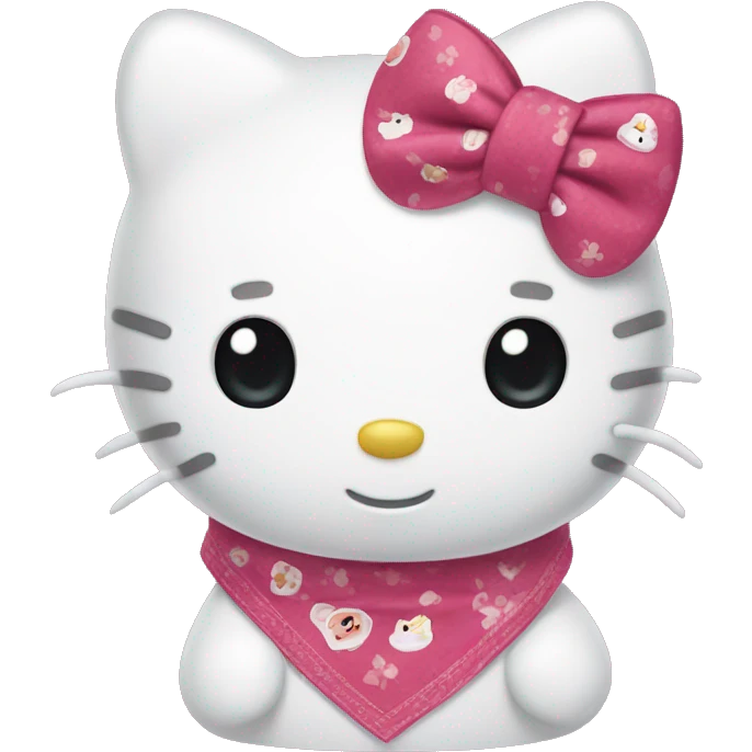 hello kitty with bandana emoji