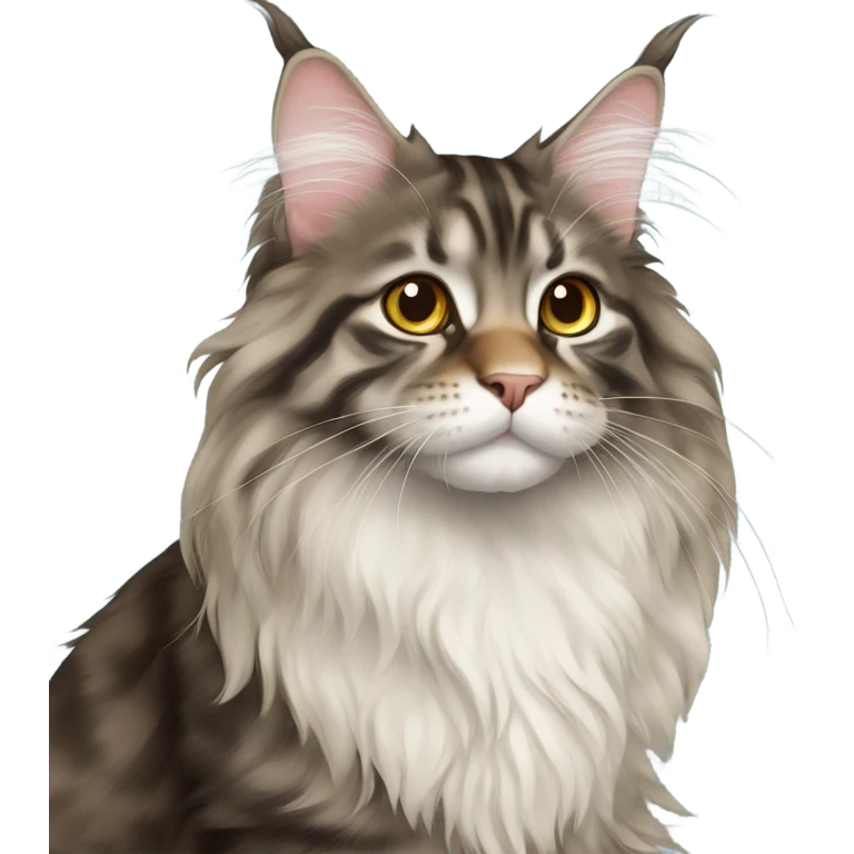Maine coon cat cute emoji