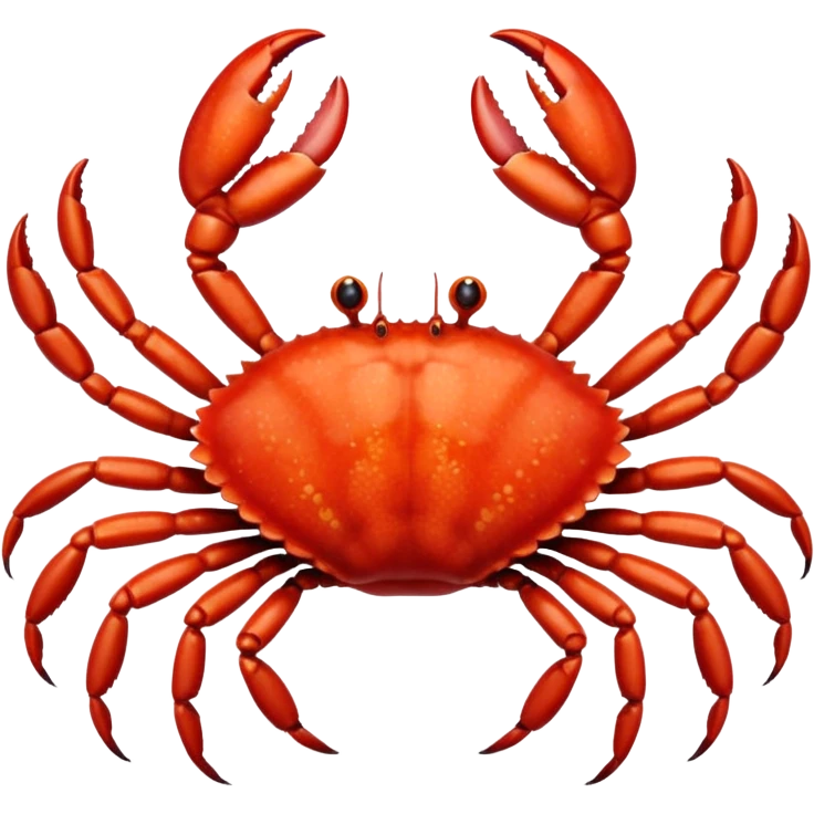 A live crab with only eight legs and two pincers emoji