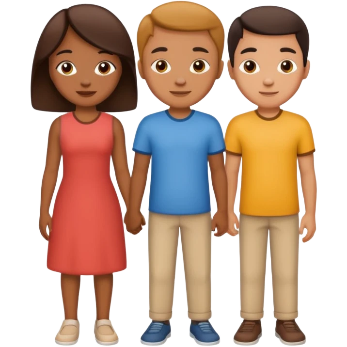 family of four icon emoji