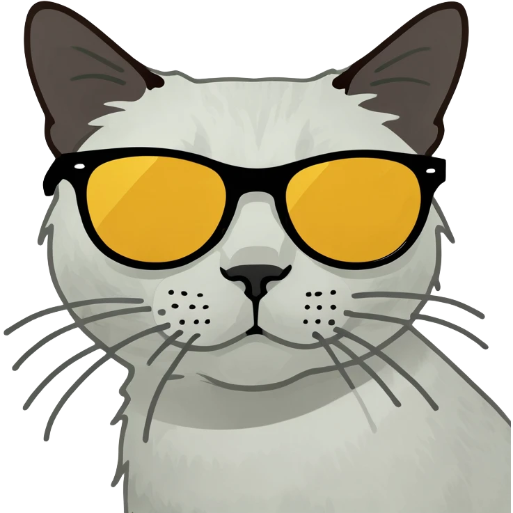 Cat with sunglasses emoji